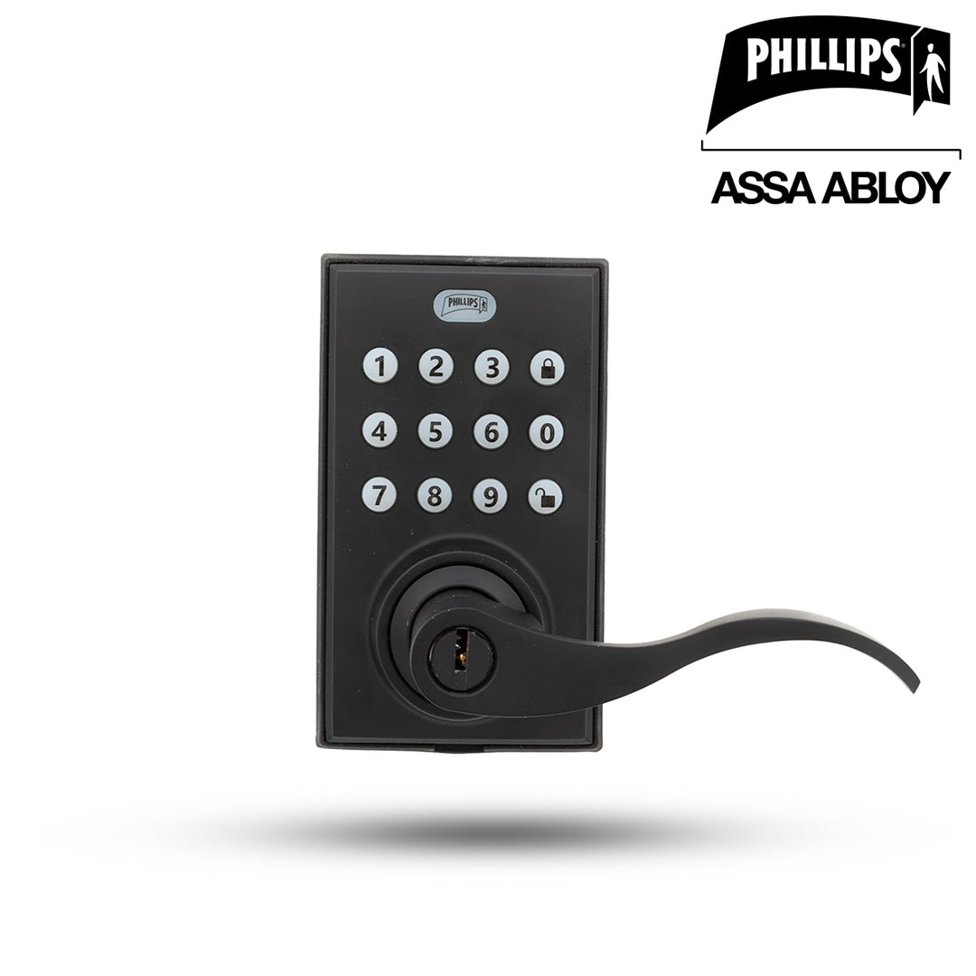 Cerradura Digital Manija Phillips Pcd285 Negro.