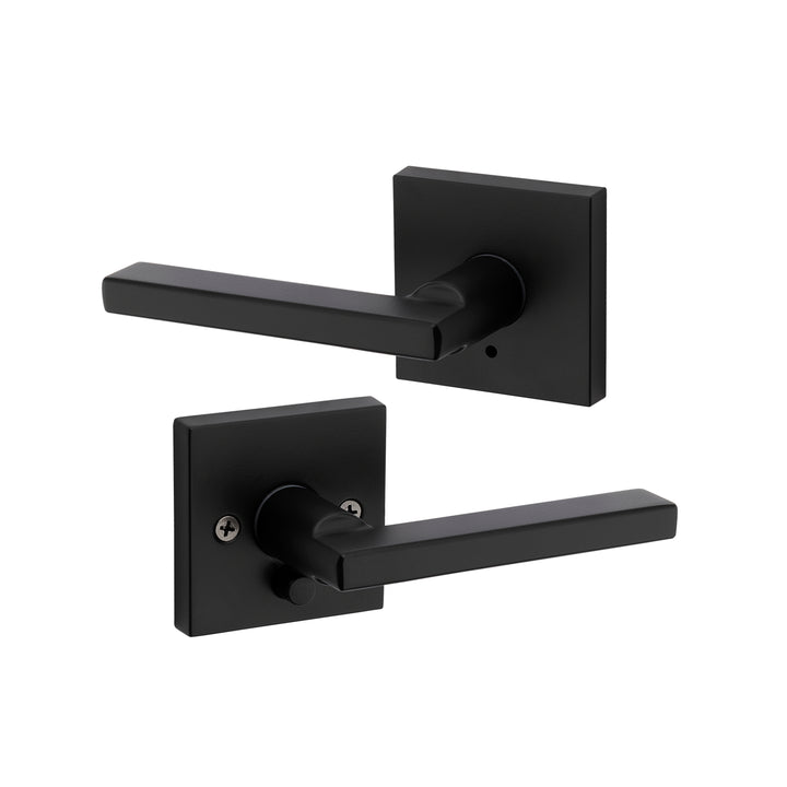 Manija Halifax Kwikset Signature Series para Baño (Privacidad) - Acabado Negro