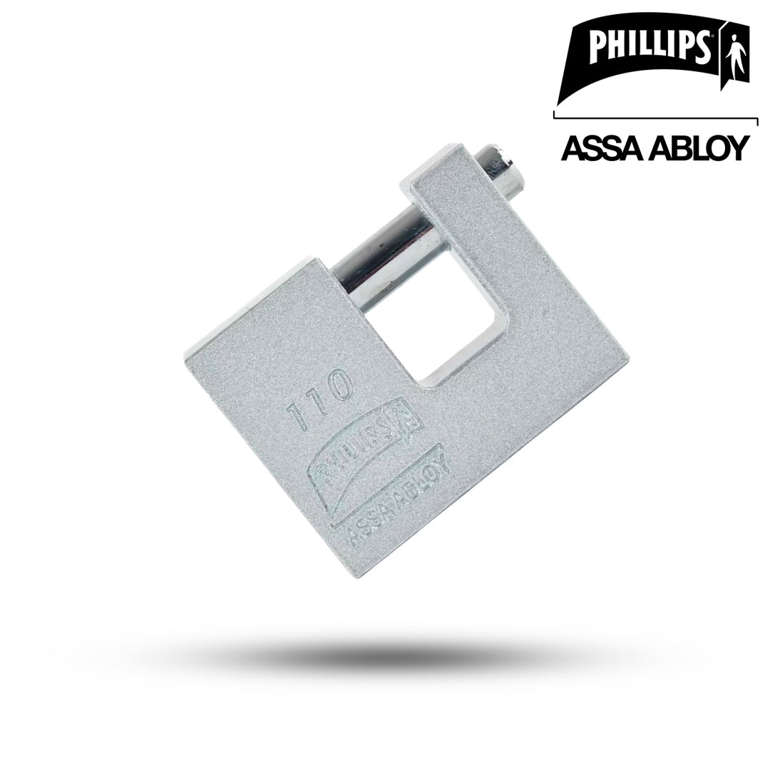 Candado De Hierro Para Cortina Phillips Modelo 110 Gris