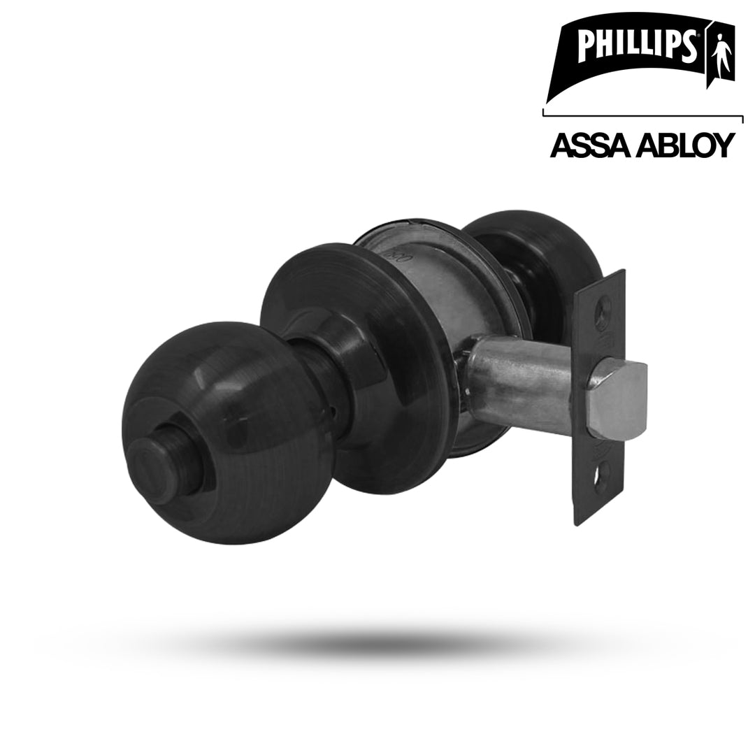 Perilla Gamma Cilíndrica Phillips Para Baño Negro