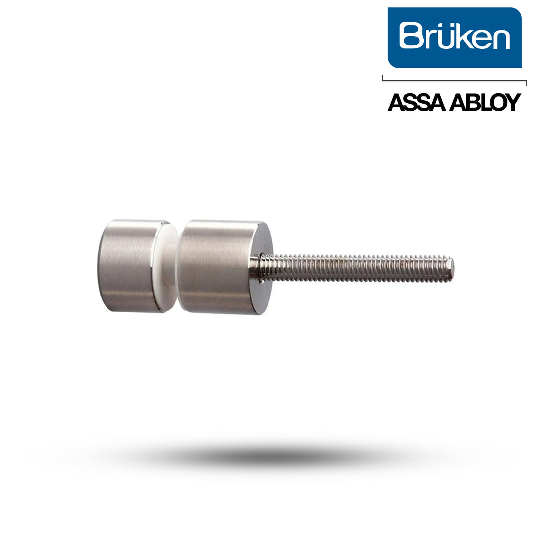 Conector para Puerta de Vidrio Templado Brüken – Acero Inoxidable Satinado 11.7 x 3 cm