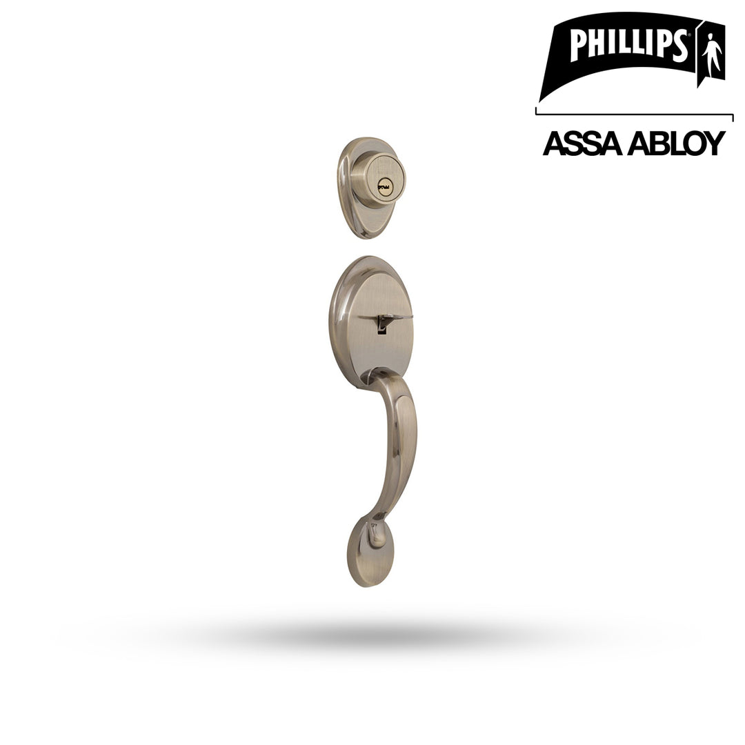 Gatillo Phillips Venecia Alta Seguridad Manija Fresno Llave/Llave Latón Antiguo Cerrojo Auxiliar