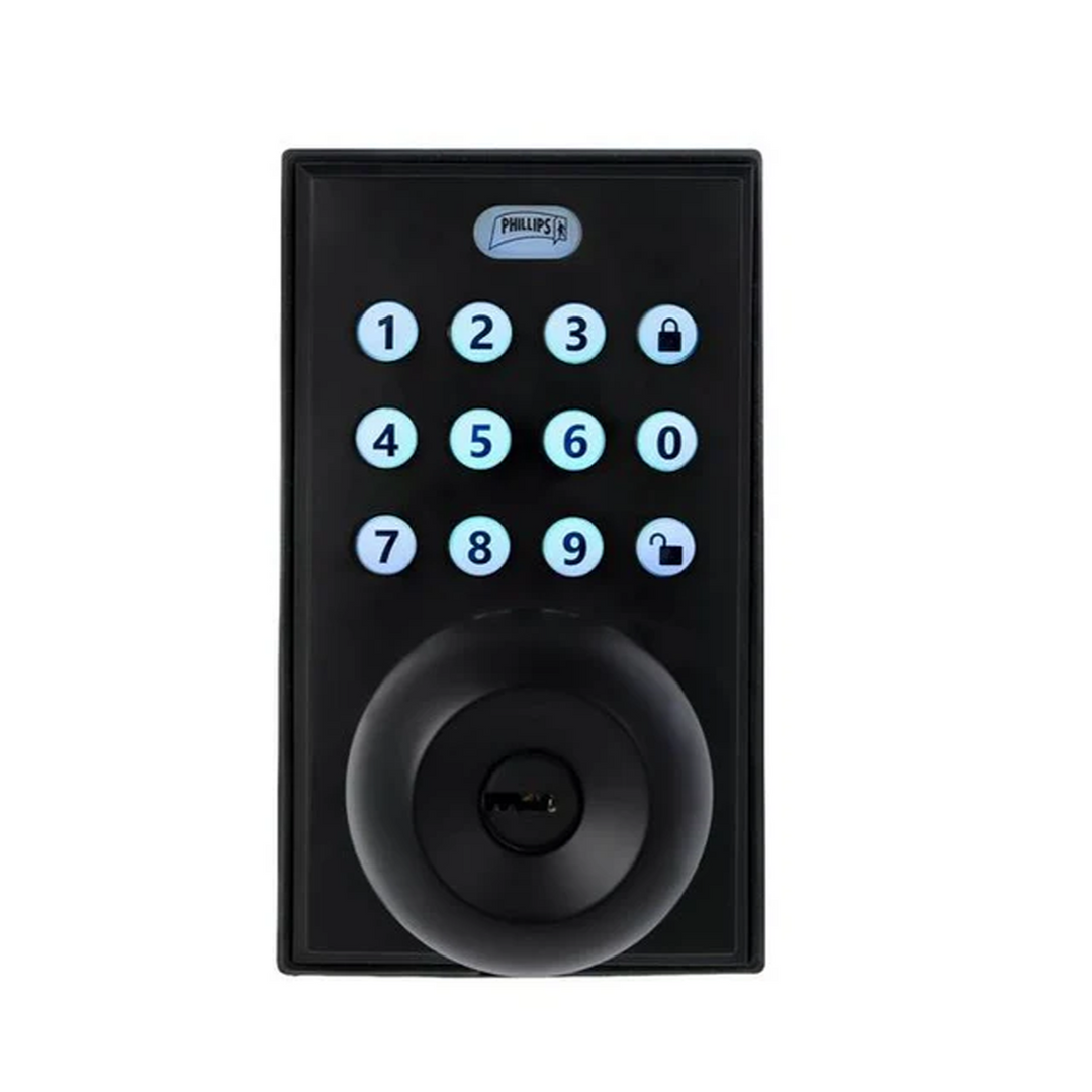 Cerradura digital con perilla phillips pcd275 negro.