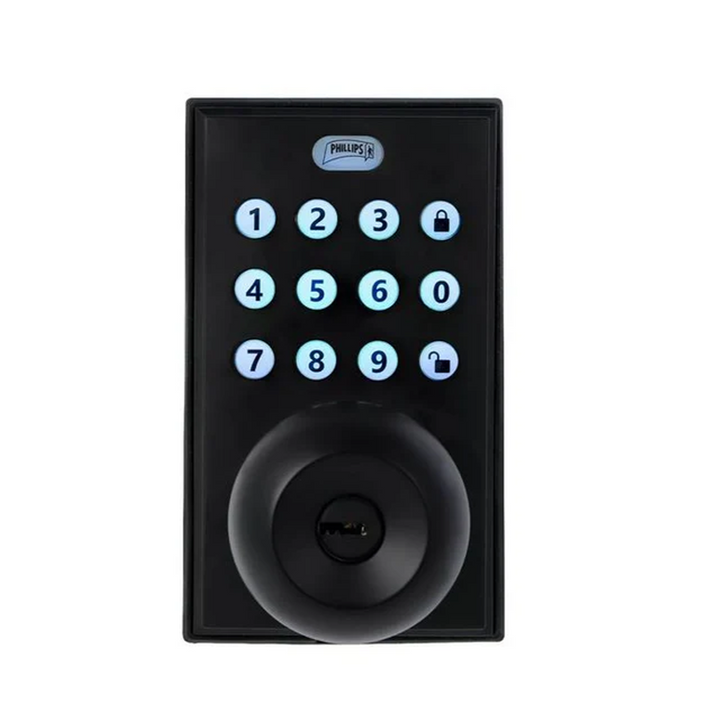 Cerradura digital con perilla phillips pcd275 negro.
