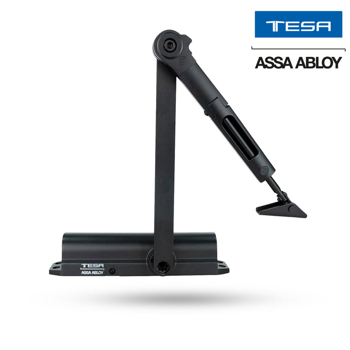 Cierrapuertas 2000 Hold Open Negro Peso Máximo 80kg De Tesa