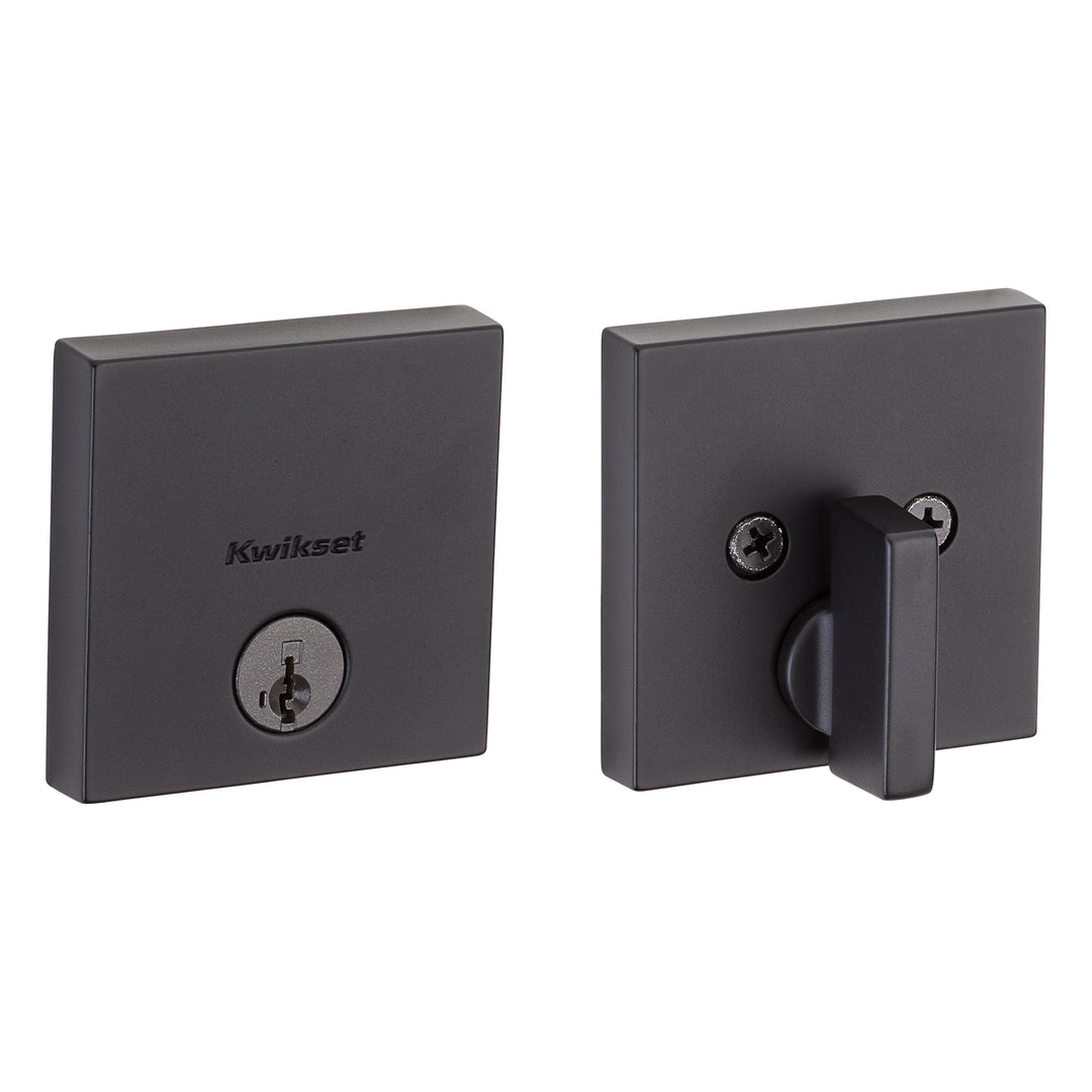Cerradura Downtown Kwikset - Cerrojo SmartKey Security, Acabado Negro
