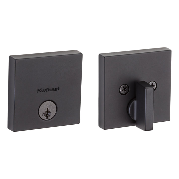Cerradura Downtown Kwikset - Cerrojo SmartKey Security, Acabado Negro
