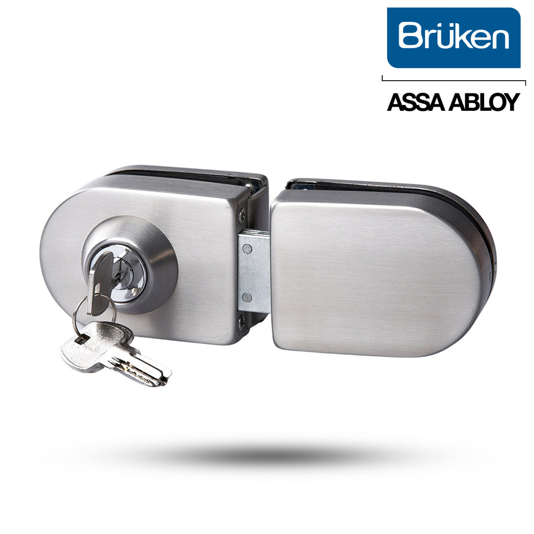Chapa Brüken BRK572 Para Puerta de Cristal | Acero Inoxidable Satinado