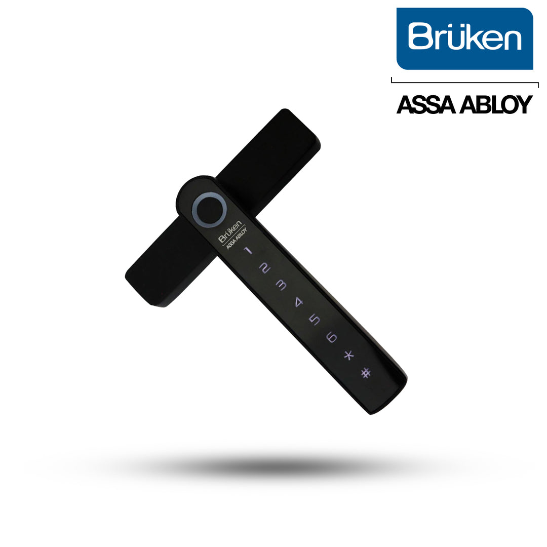 Kit Manija Cerradura Inteligente Brüken Negro BRK3556 para Puertas de Aluminio