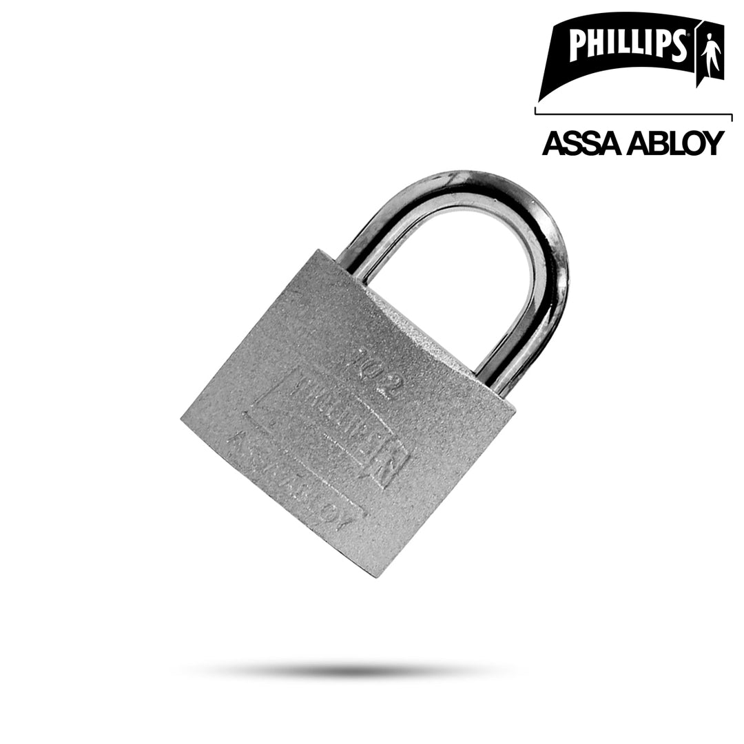 Candado de Hierro Phillips 102 Gancho Corto Gris
