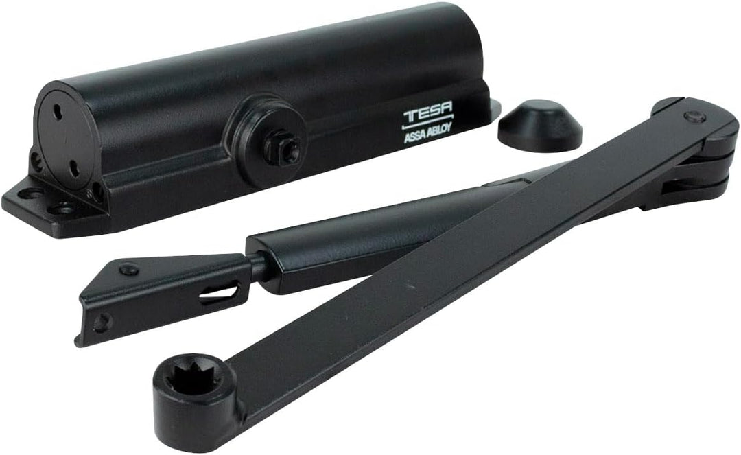 Cierrapuertas 2000 Hold Open Negro Peso Máximo 80kg De Tesa