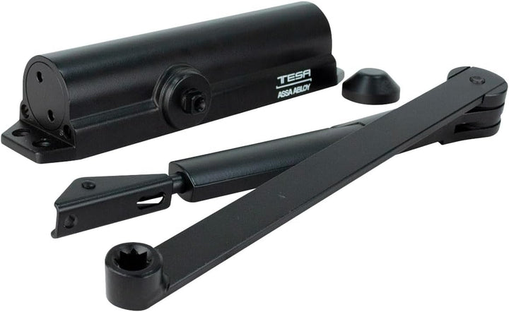 Cierrapuertas 2000 Hold Open Negro Peso Máximo 80kg De Tesa