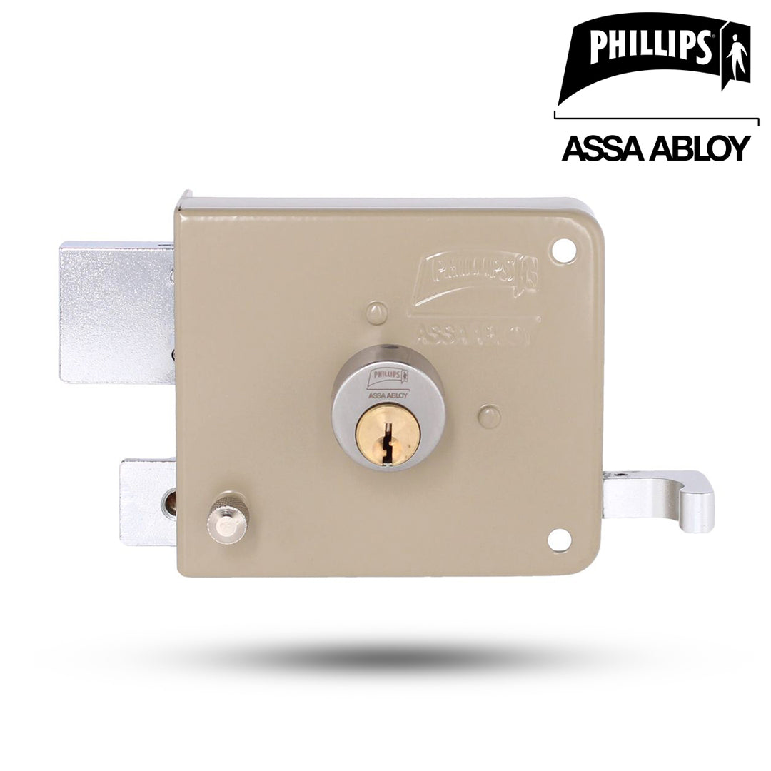 Cerradura Phillips Clásica 175N Izquierda Beige Sobreponer
