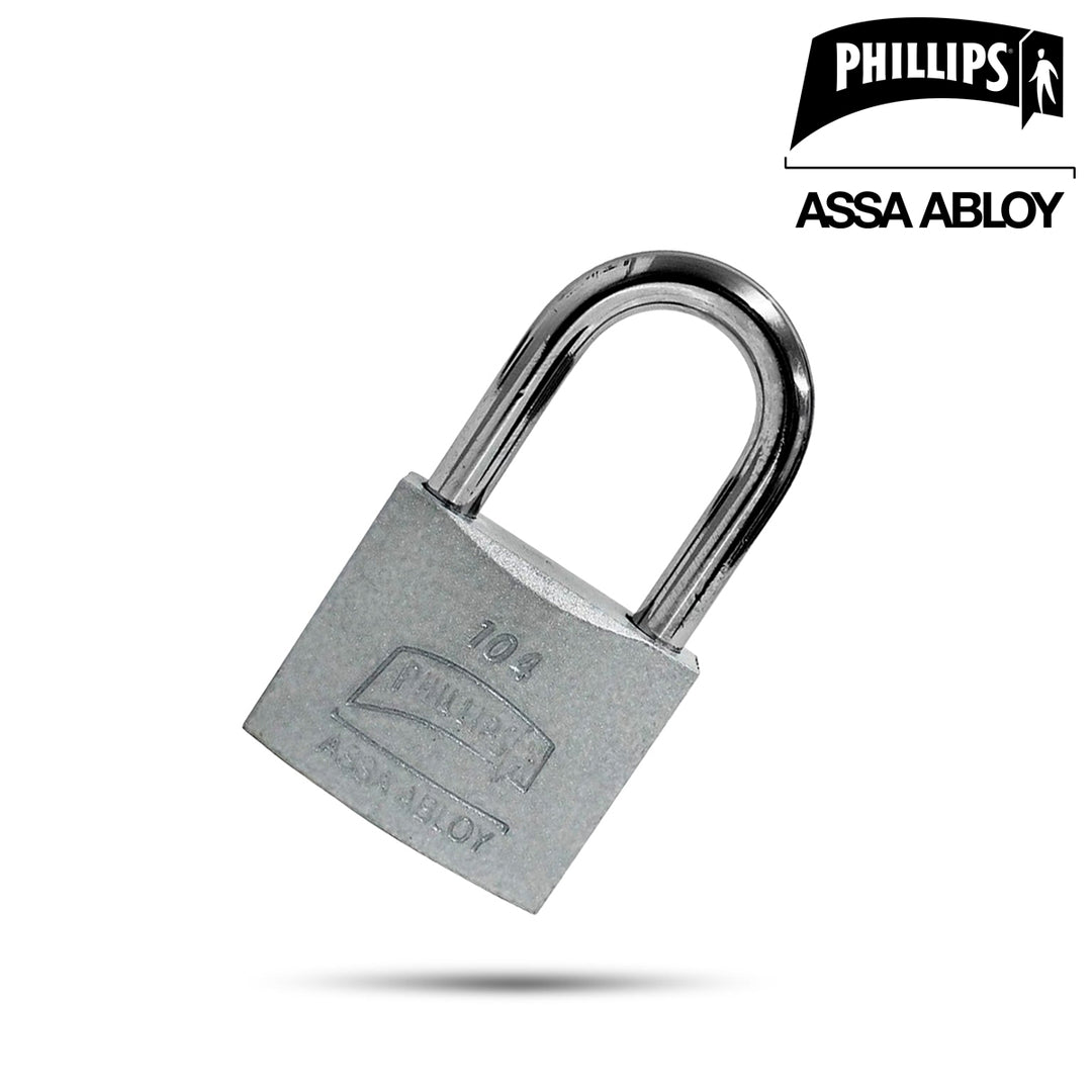 Candado De Hierro Phillips Modelo 104 Gancho Largo Gris