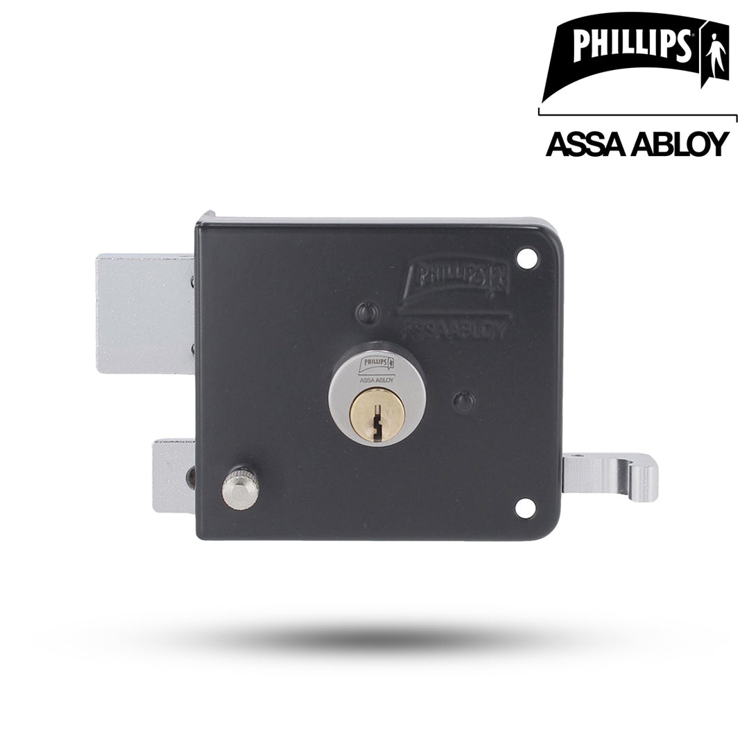 Cerradura Phillips Instafácil 175N Izquierda Negra Sobreponer