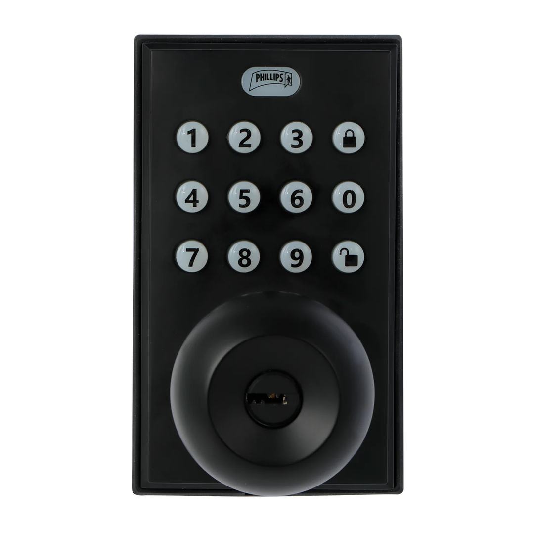 Cerradura digital con perilla phillips pcd275 negro.