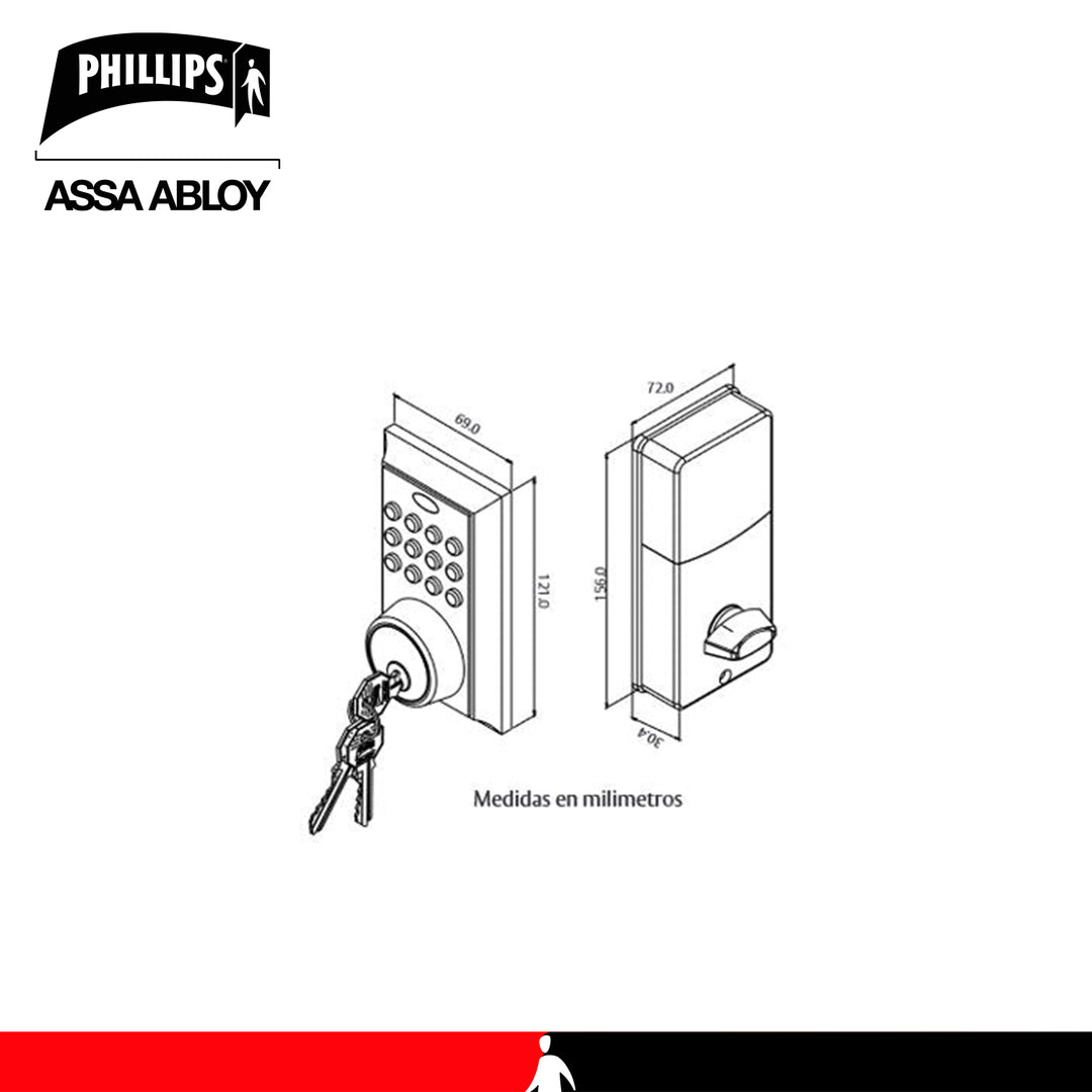 Cerradura Digital Phillips Pcd265.