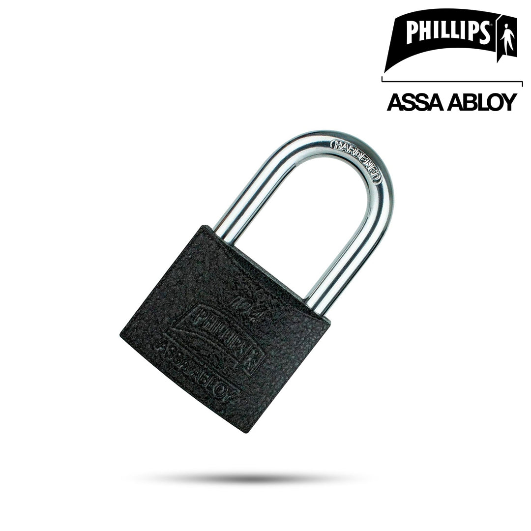 Candado De Hierro Phillips Modelo 104 Gancho Largo Negro