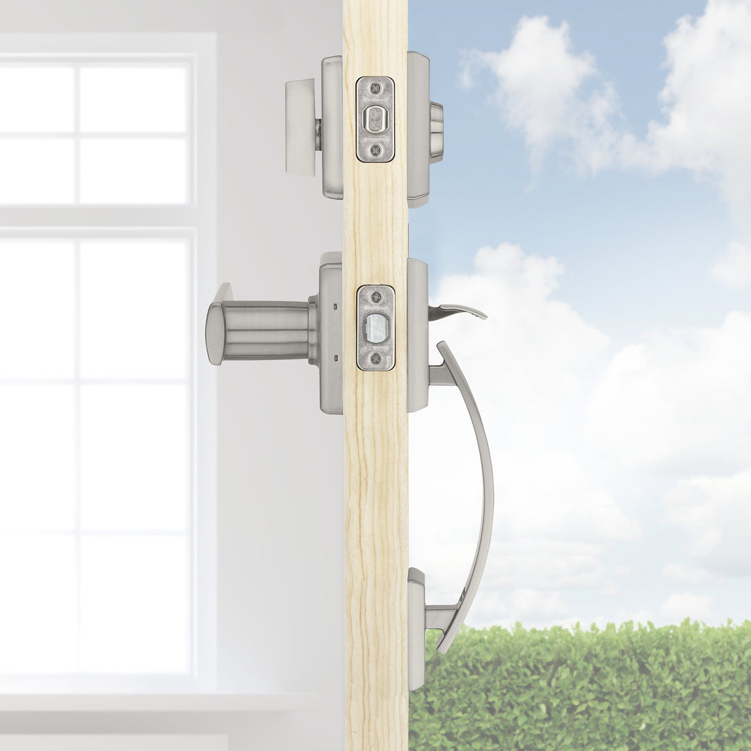 Gatillo Tavaris Kwikset con Llave Mariposa para Puerta de Entrada - Acabado Níquel Satinado