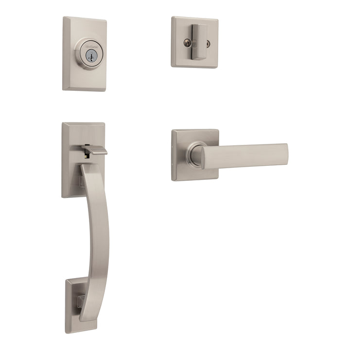 Gatillo Tavaris Kwikset con Llave Mariposa para Puerta de Entrada - Acabado Níquel Satinado