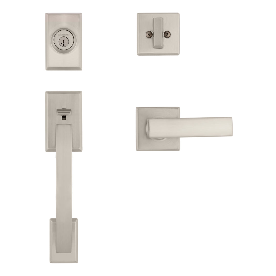 Gatillo Tavaris Kwikset con Llave Mariposa para Puerta de Entrada - Acabado Níquel Satinado