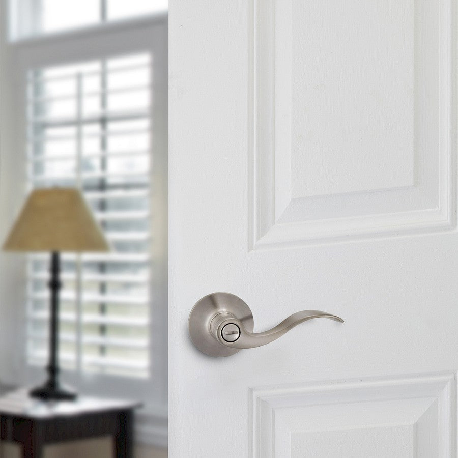 Manija Queen Kwikset para Baño - Privacidad, Acabado Níquel Satinado