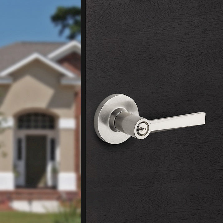 Manija Westley Kwikset para Entrada - Acabado Níquel Satinado