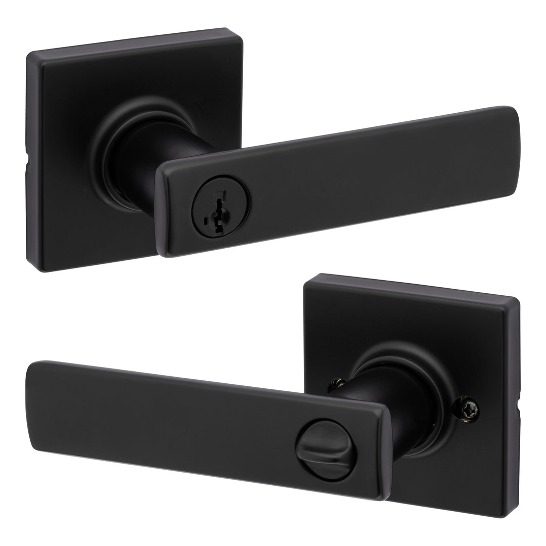Manija Breton Kwikset para Entrada - Acabado Negro
