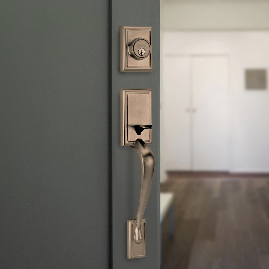 Gatillo Liberty Kwikset Cilindro Doble (Llave-Llave) para Puerta de Entrada - Acabado Latón Antiguo