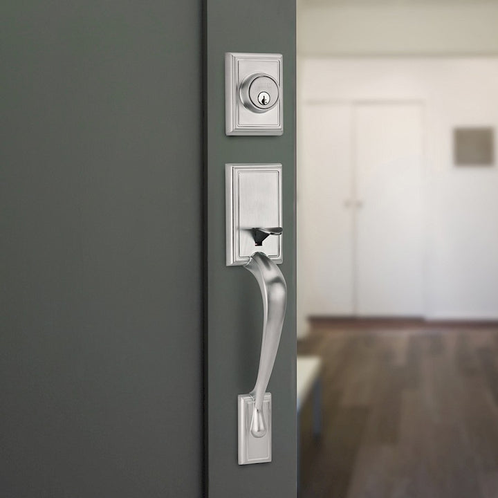 Gatillo Liberty Kwikset con Llave Mariposa para Puerta de Entrada - Acabado Níquel Satinado