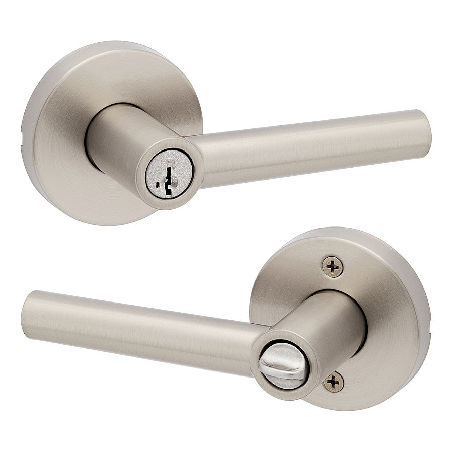 Manija Milan Kwikset Signature Series para Entrada - Acabado Níquel Satinado