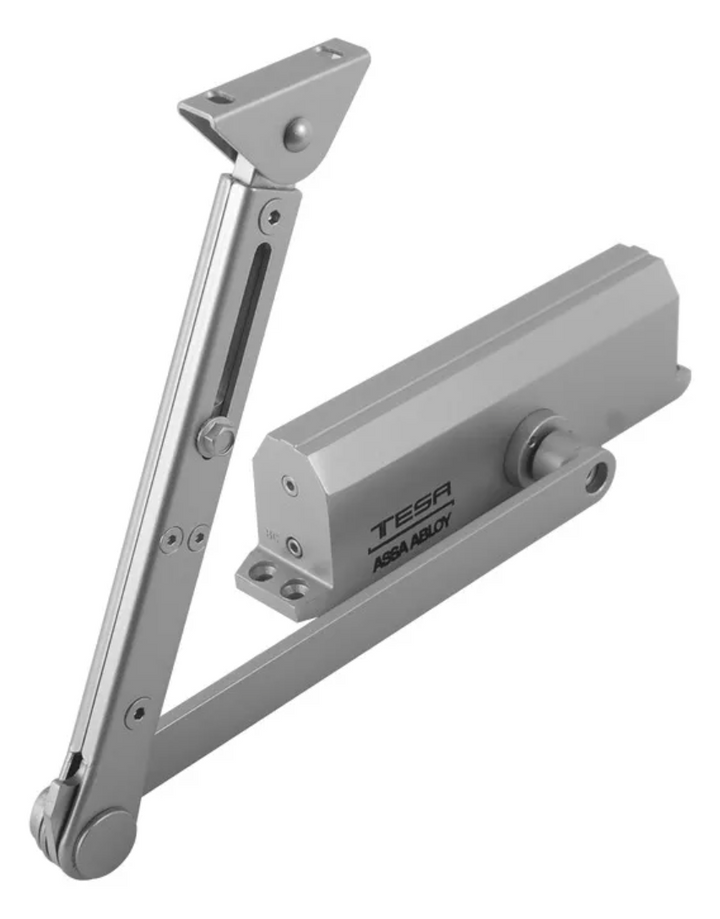 Cierrapuertas Hidráulico TESA 1604 – Aluminio, Certificación UL, Uso Rudo