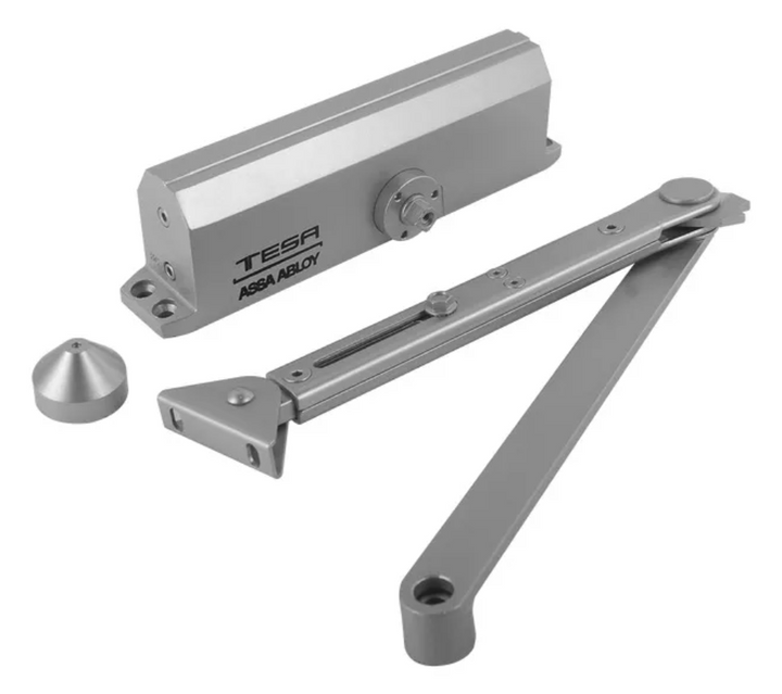 Cierrapuertas Hidráulico TESA 1604 – Aluminio, Certificación UL, Uso Rudo
