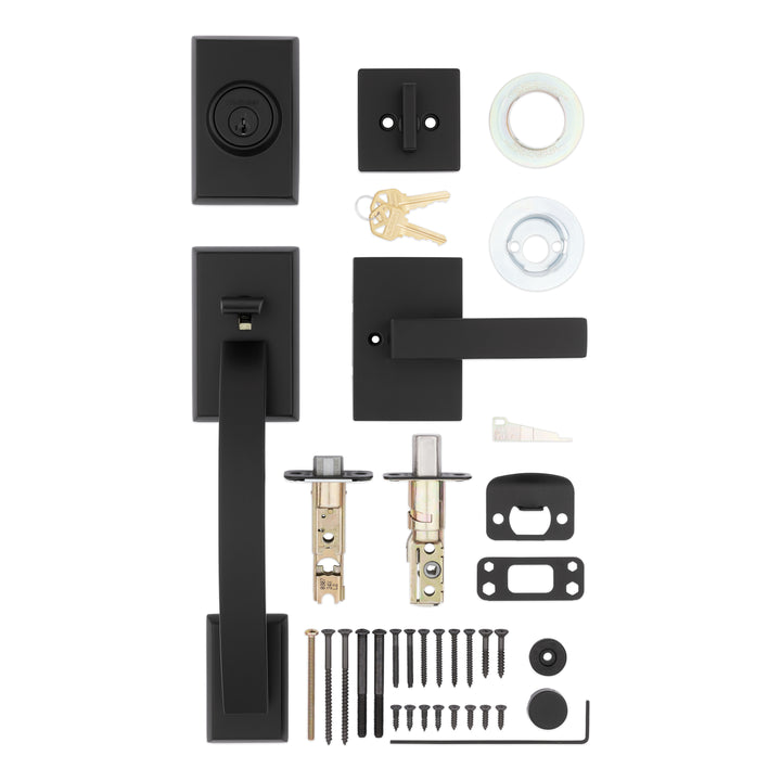 Gatillo Tavaris Kwikset con Llave Mariposa para Puerta de Entrada - Acabado Negro