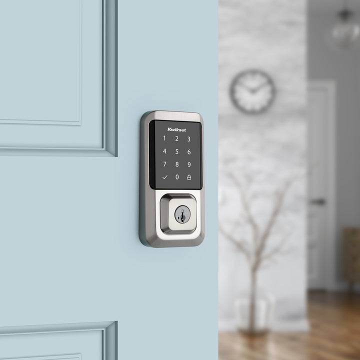Cerradura Inteligente Kwikset Halo con Wi-Fi y Pantalla Táctil - Acabado Níquel Satinado