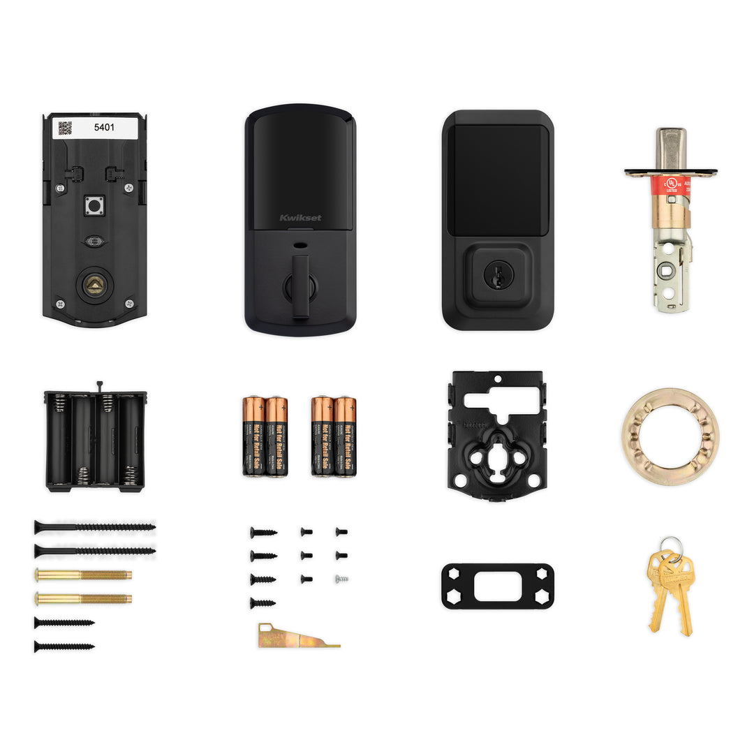 Cerradura Inteligente Kwikset Halo con Wi-Fi y Pantalla Táctil - Acabado Negro