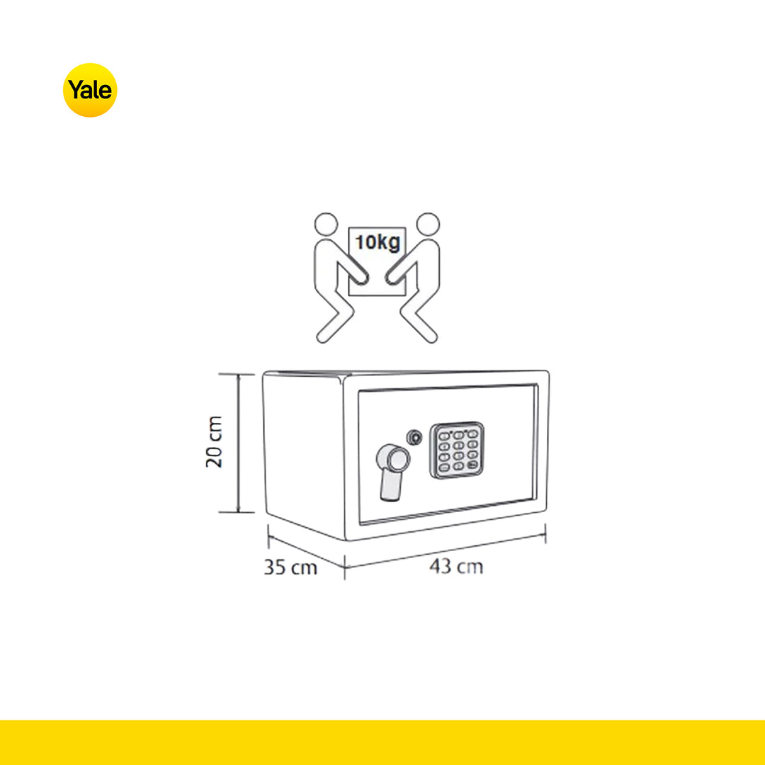 Caja Fuerte Laptop Yale - Seguridad para Hogar, Hotel y Oficina.
