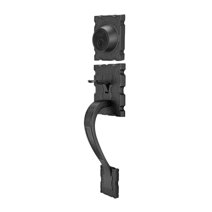Yale Cerradura Gatillo San Cristóbal Comitán Negro | Llave-Llave | Cerrojo Antisegueta 1" | Cilindro Latón 5 Pernos