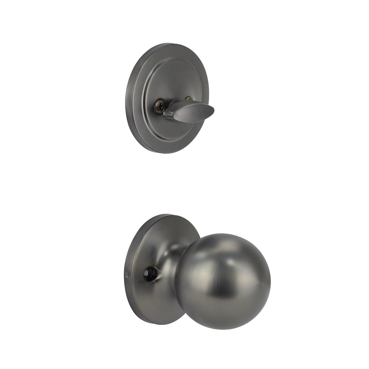 Yale Cerradura Gatillo San Cristóbal Comitán Gun Metal | Llave-Mariposa | Cerrojo Antisegueta 1" | Cilindro Latón 5 Pernos