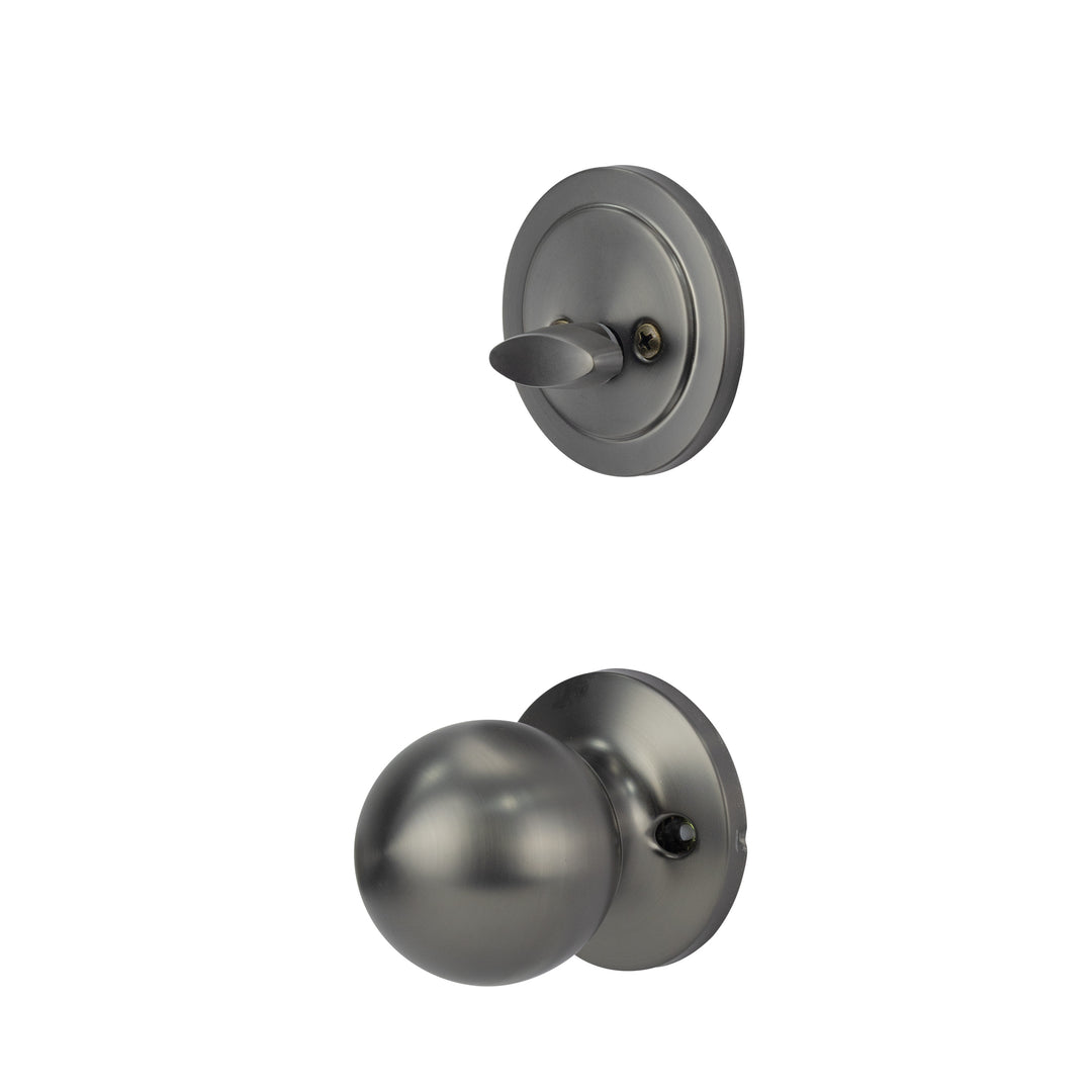 Yale Cerradura Gatillo San Cristóbal Comitán GunMetal | Llave-Llave | Cerrojo Antisegueta 1" | Cilindro Latón 5 Pernos