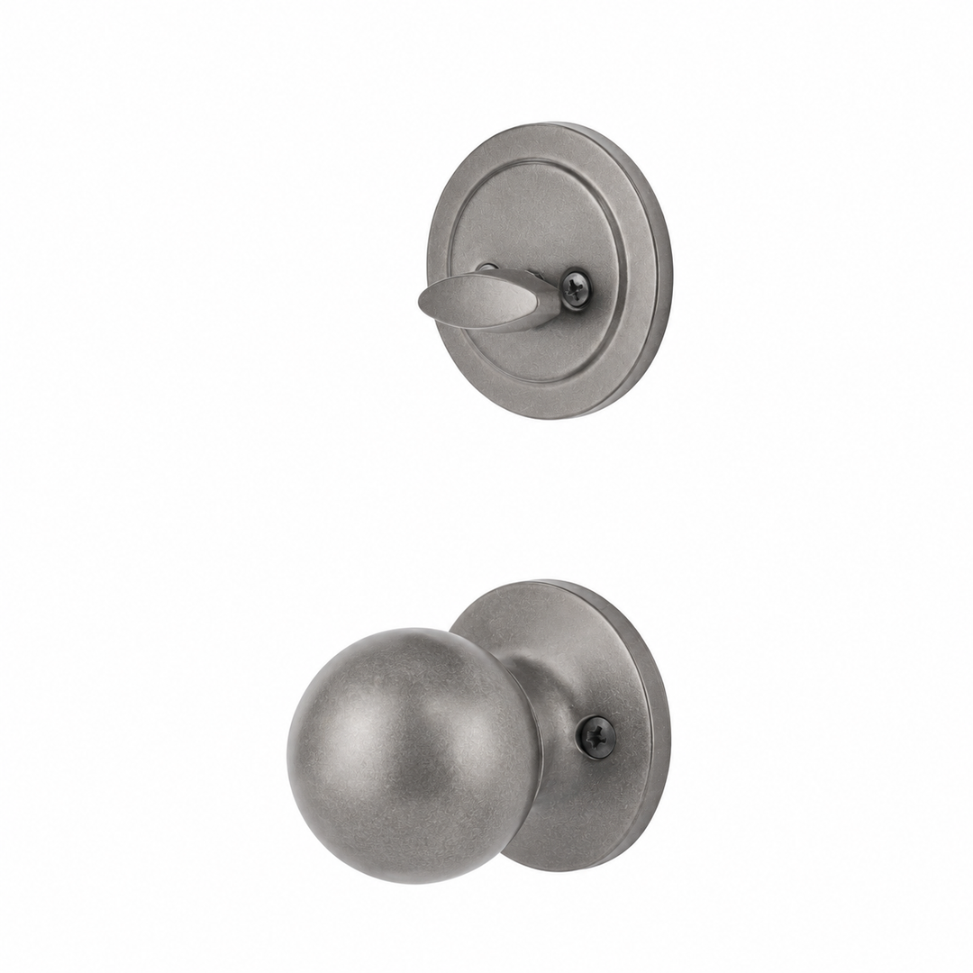 Yale Cerradura Gatillo San Cristóbal Tapachula GunMetal | Llave-Mariposa | Cerrojo Antisegueta 1" | Cilindro Latón 5 Pernos