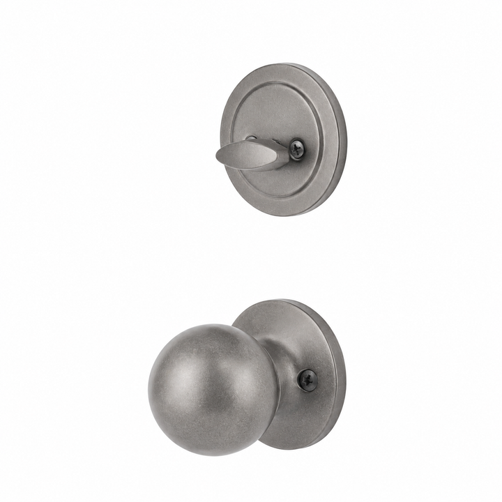 Yale Cerradura Gatillo San Cristóbal Tapachula GunMetal | Llave-Mariposa | Cerrojo Antisegueta 1" | Cilindro Latón 5 Pernos