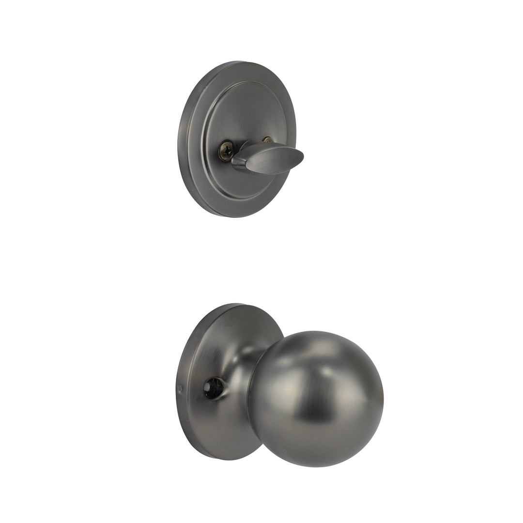 Yale Cerradura Gatillo San Cristóbal Tuxtla GunMetal | Llave-Mariposa | Cerrojo Antisegueta 1" | Cilindro Latón 5 Pernos
