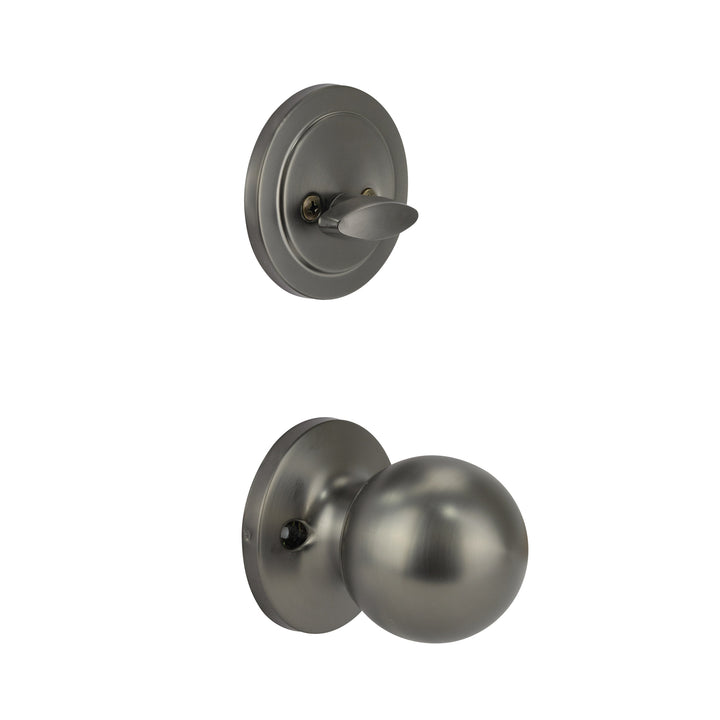 Yale Cerradura Gatillo San Cristóbal Mitla GunMetal | Llave-Mariposa | Cerrojo Antisegueta 1" | Cilindro Latón 5 Pernos
