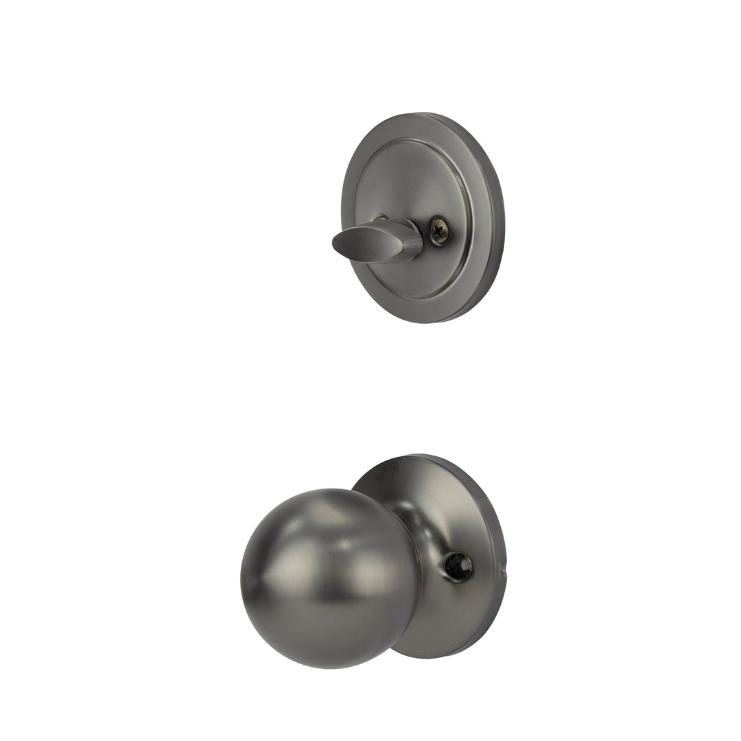Yale Cerradura Gatillo San Cristóbal Mitla GunMetal | Llave-Mariposa | Cerrojo Antisegueta 1" | Cilindro Latón 5 Pernos
