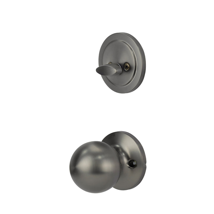 Yale Cerradura Gatillo San Cristóbal Mitla GunMetal | Llave-Mariposa | Cerrojo Antisegueta 1" | Cilindro Latón 5 Pernos