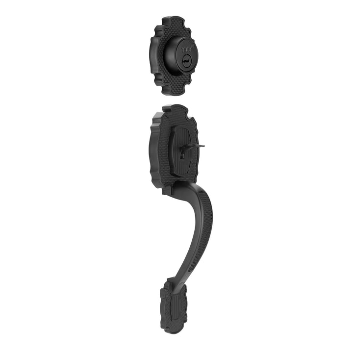 Yale Cerradura Gatillo San Cristóbal Tapachula Negro | Llave-Llave | Cerrojo Antisegueta 1" | Cilindro Latón 5 Pernos