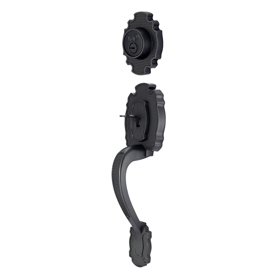 Yale Cerradura Gatillo San Cristóbal Tapachula Negro | Llave-Llave | Cerrojo Antisegueta 1" | Cilindro Latón 5 Pernos