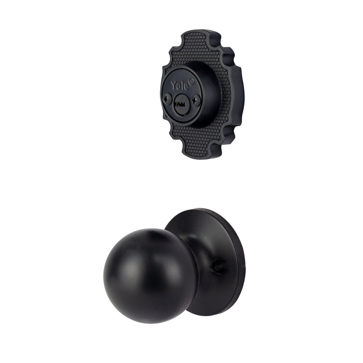 Yale Cerradura Gatillo San Cristóbal Tapachula Negro | Llave-Llave | Cerrojo Antisegueta 1" | Cilindro Latón 5 Pernos