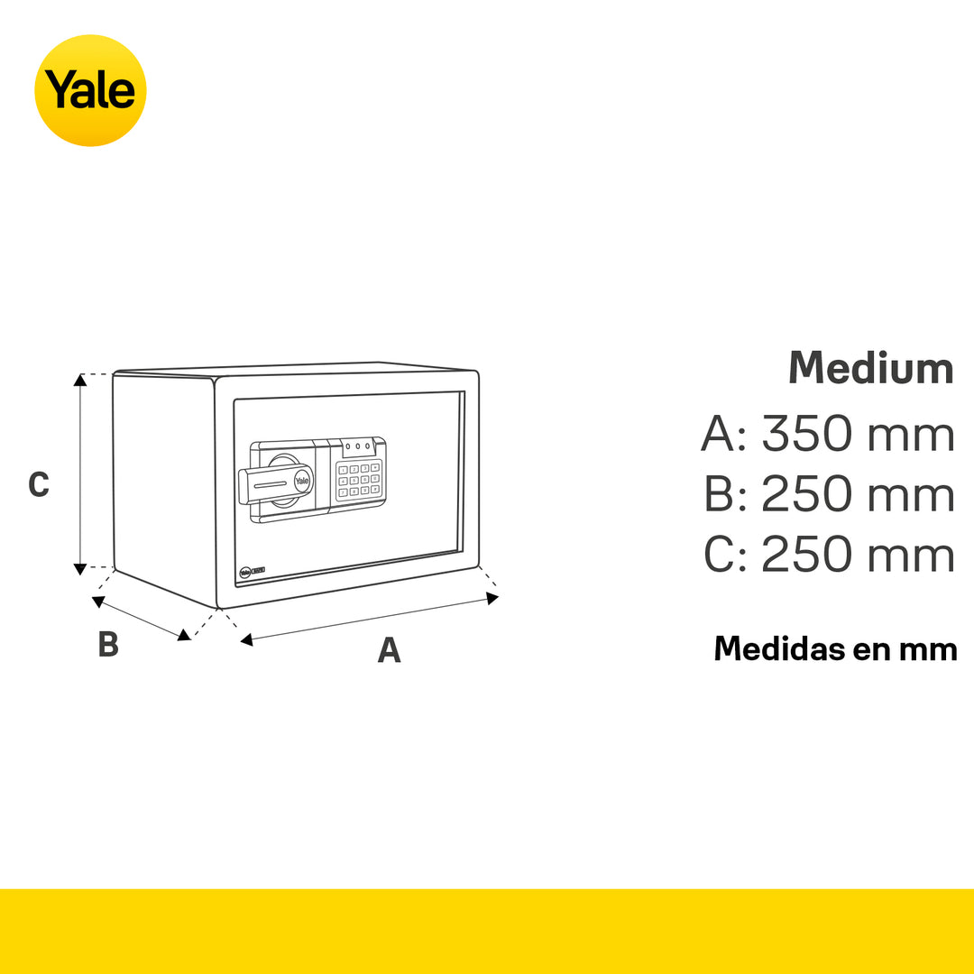 Yale Caja Fuerte de Seguridad Digital Electrónica Mediana